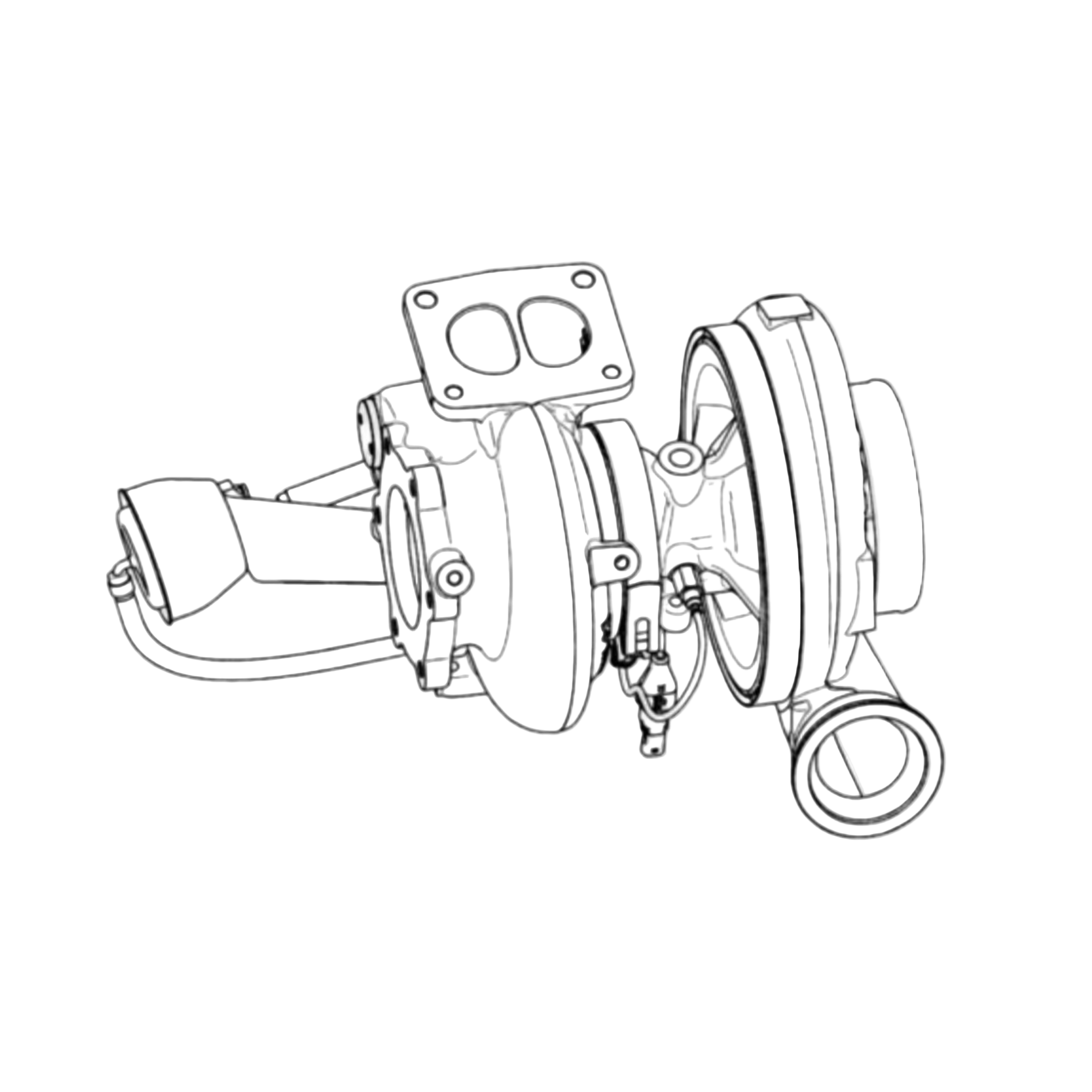 DDE RA4720901480 | TURBOCHARGER CL6 WITH OIL GUIDING PLATE DD15
