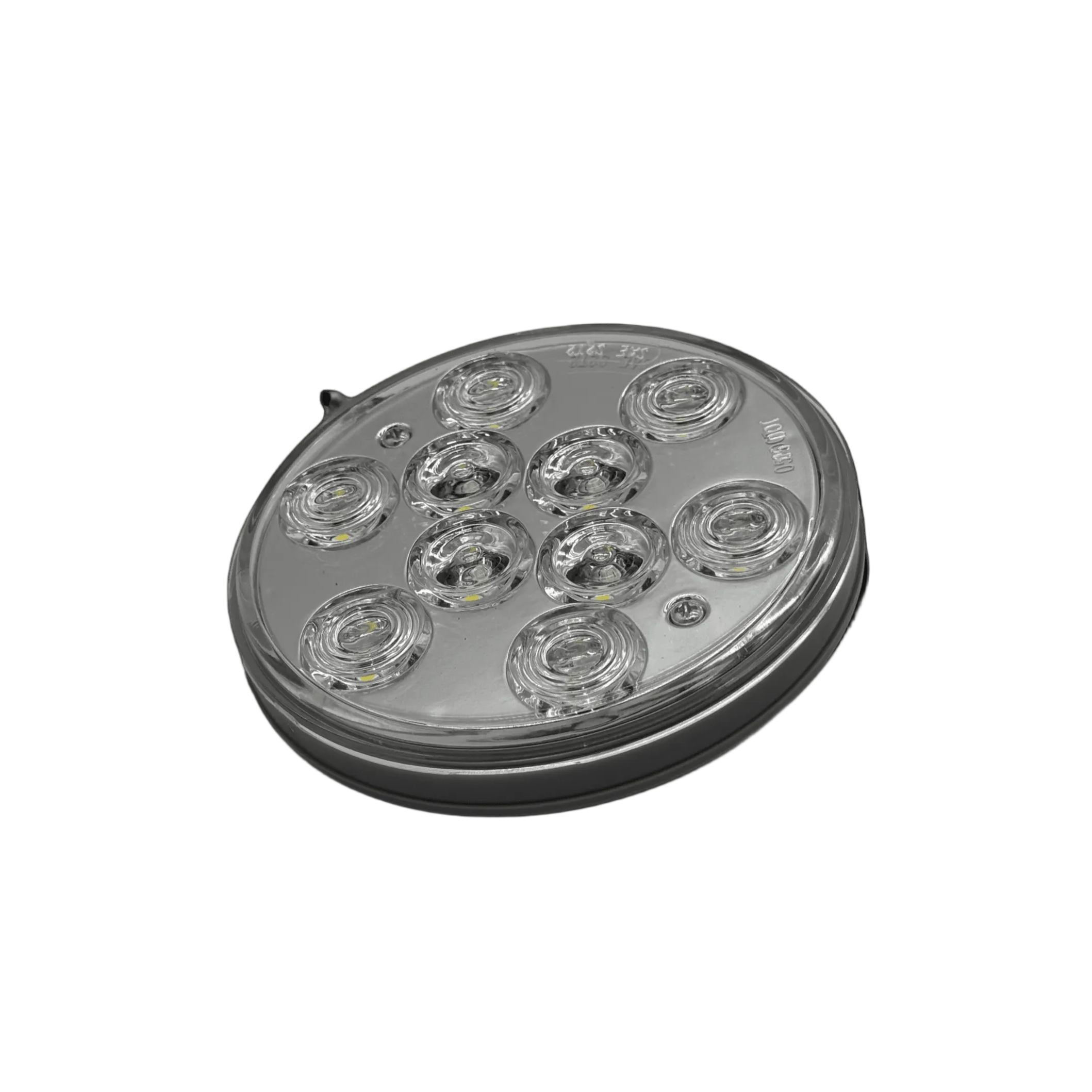 4`` Round Dual Color Red/White with Amber Strobe LED Light 12/24V